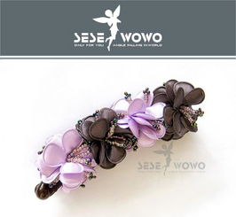 魅影流晶彩紫水晶发梳插梳 流行韩饰发饰促销特惠