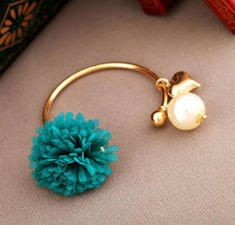 韩国时尚饰品批发 多彩小雏菊镀金手镯厂家直销